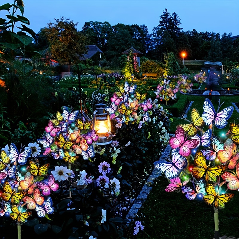 Bonsai Garden Ornaments - Solar LED Butterfly Garden Lights Waterproof