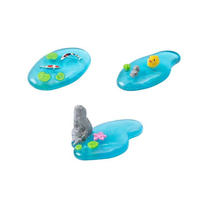 Bonsai Garden Design - Mini Resin Pond Ornaments With Koi