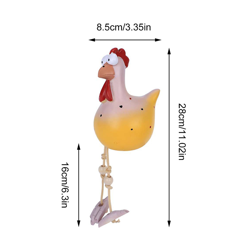 Funny Chicken Fence Decor Resi - Bonsai Garden Ornaments recension och pris