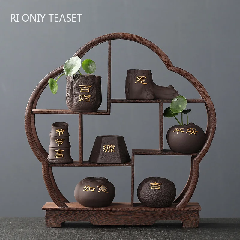 Creative Purple Clay Tea Pet F - Bonsai Garden Ornaments recension och pris