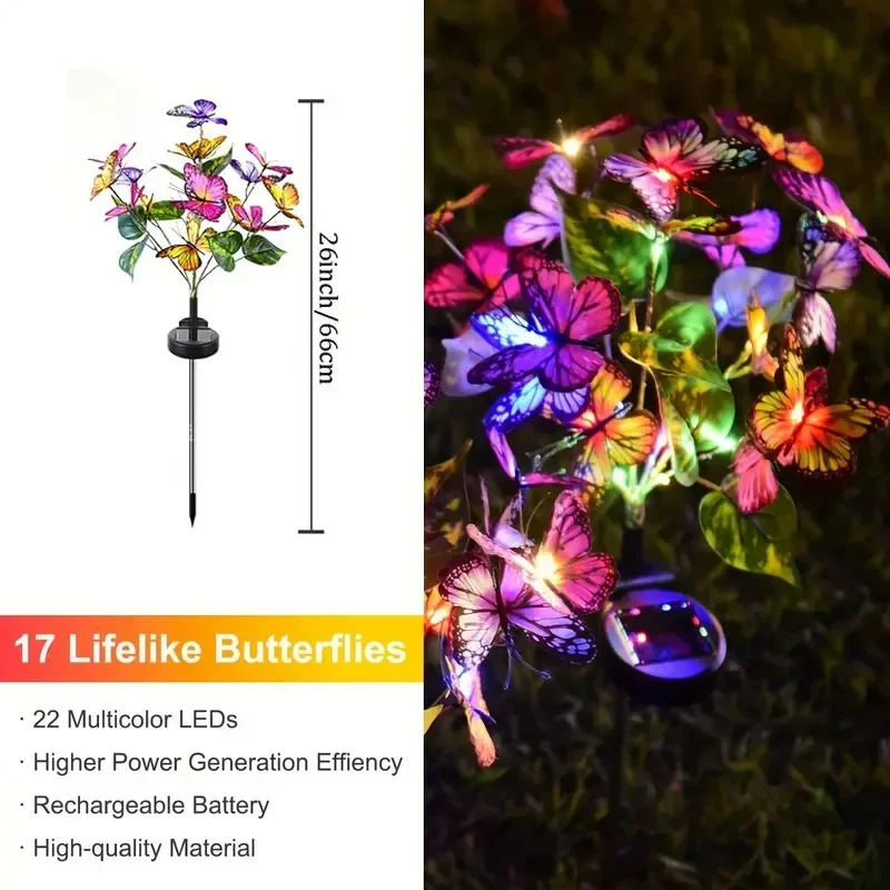 Solar LED Butterfly Garden Lig - Bonsai Garden Ornaments recension och pris