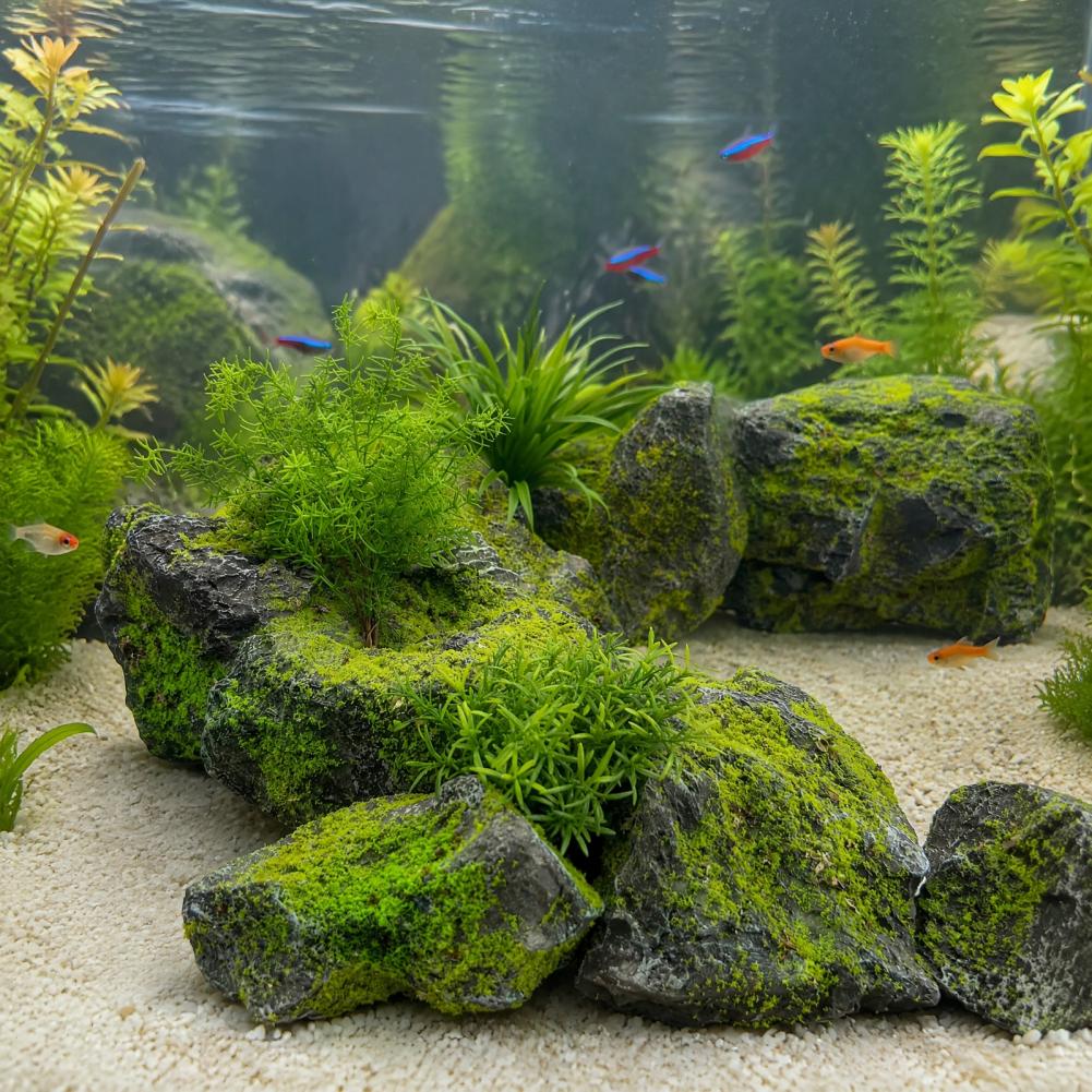 Artificial Moss Rocks for Land - Bonsai Garden Backyard recension och pris