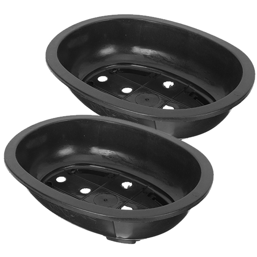 2Pcs Oval Plastic Flowerpot Bo - Bonsai Garden Design recension och pris