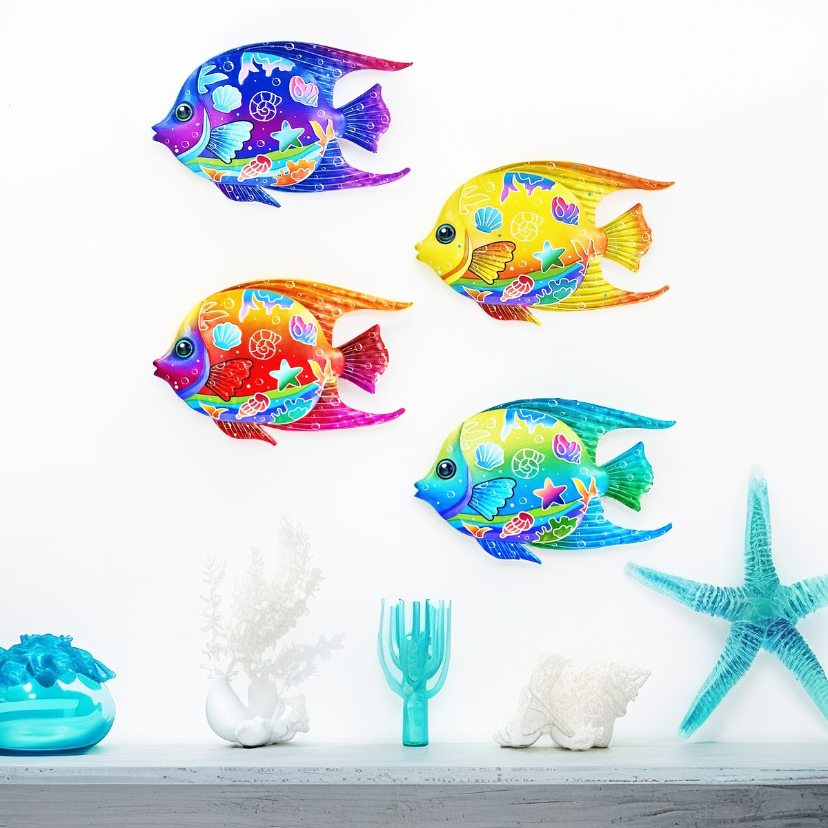 Eye-catching Metal Ocean Fish  - Bonsai Garden Ornaments recension och pris