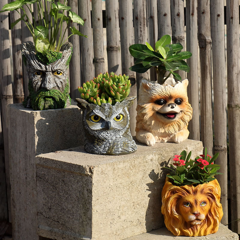3D Animal Head Vase Cartoon Fi - Bonsai Garden Nursery recension och pris