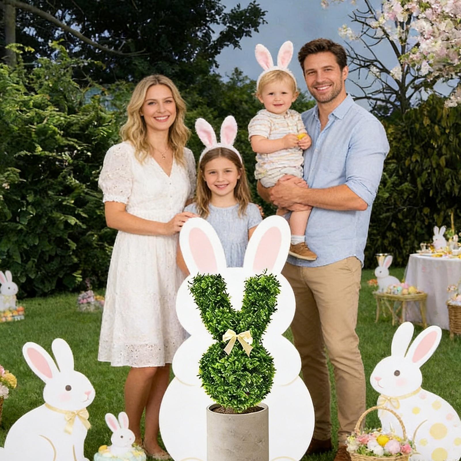 Easter Bunny Faux Tree Spring  - Bonsai Garden Backyard recension och pris