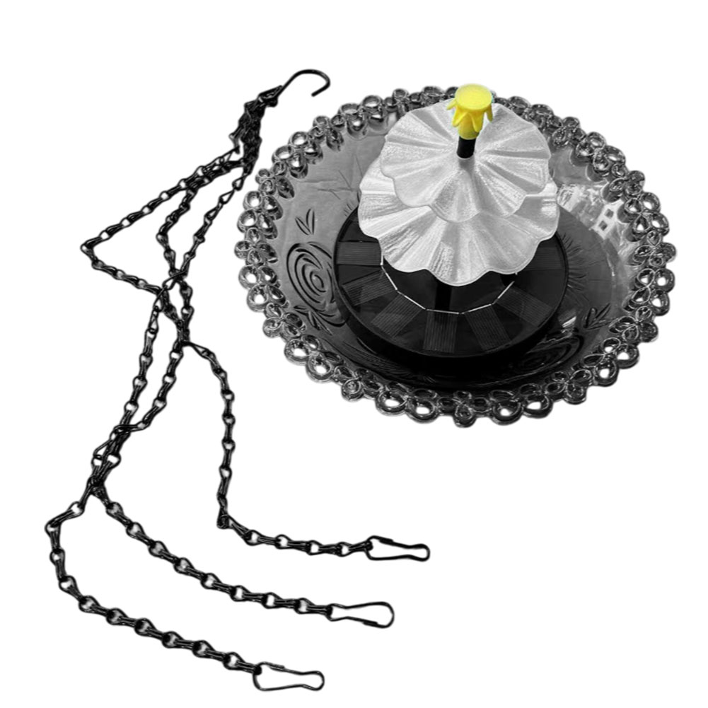 Solar Powered Hanging Birdbath - Bonsai Garden Backyard recension och pris