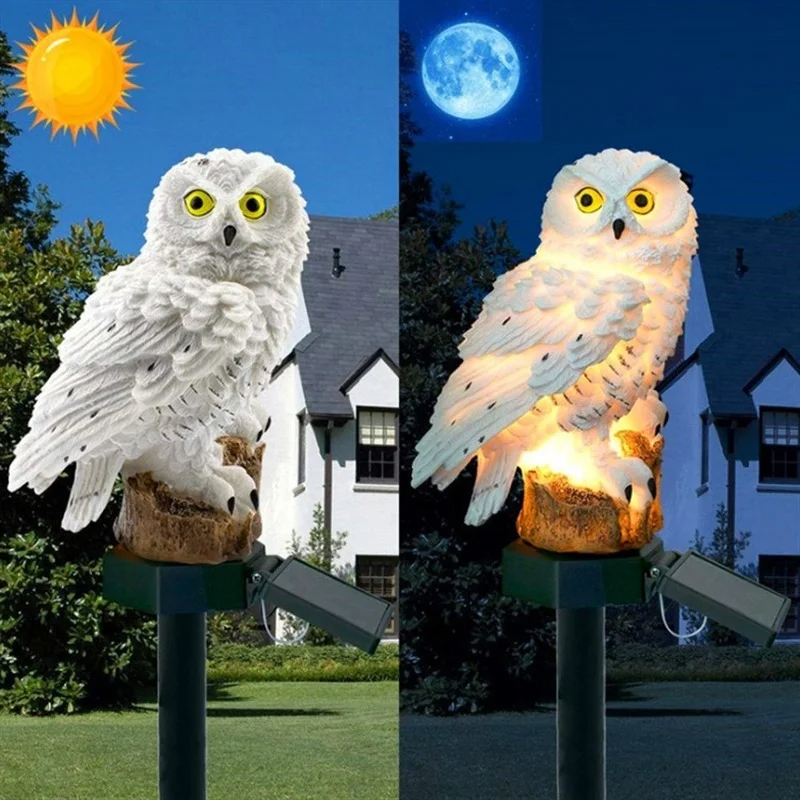 Solar Owl Statue Garden Light  - Bonsai Garden Ornaments recension och pris