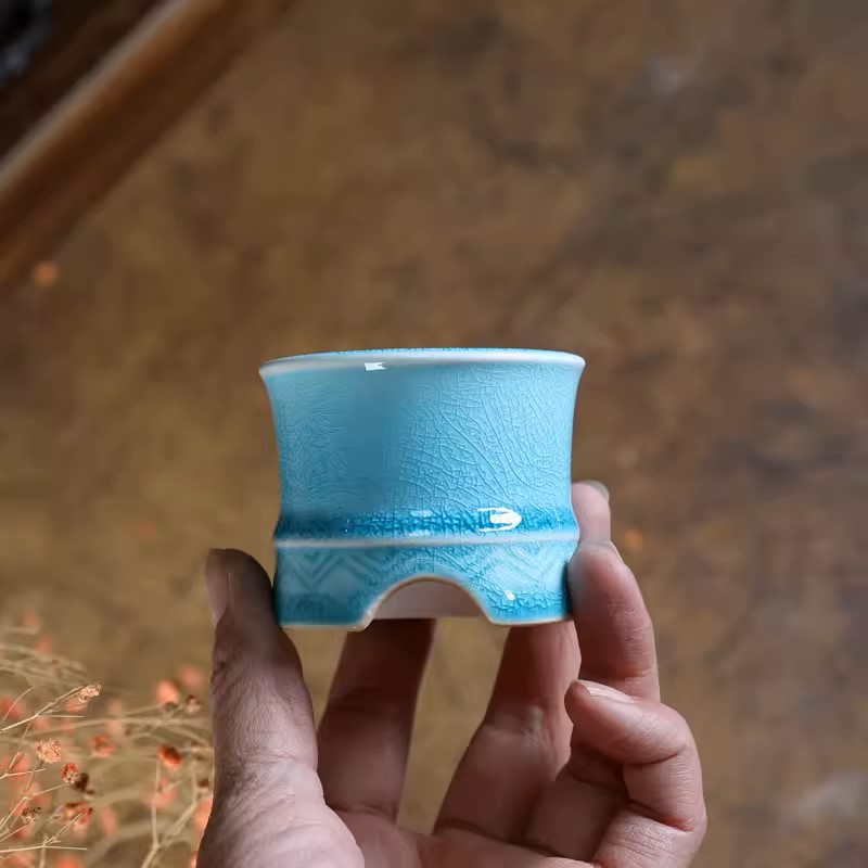 Porcelain Blue Glazed Bonsai P - Bonsai Garden Design recension och pris