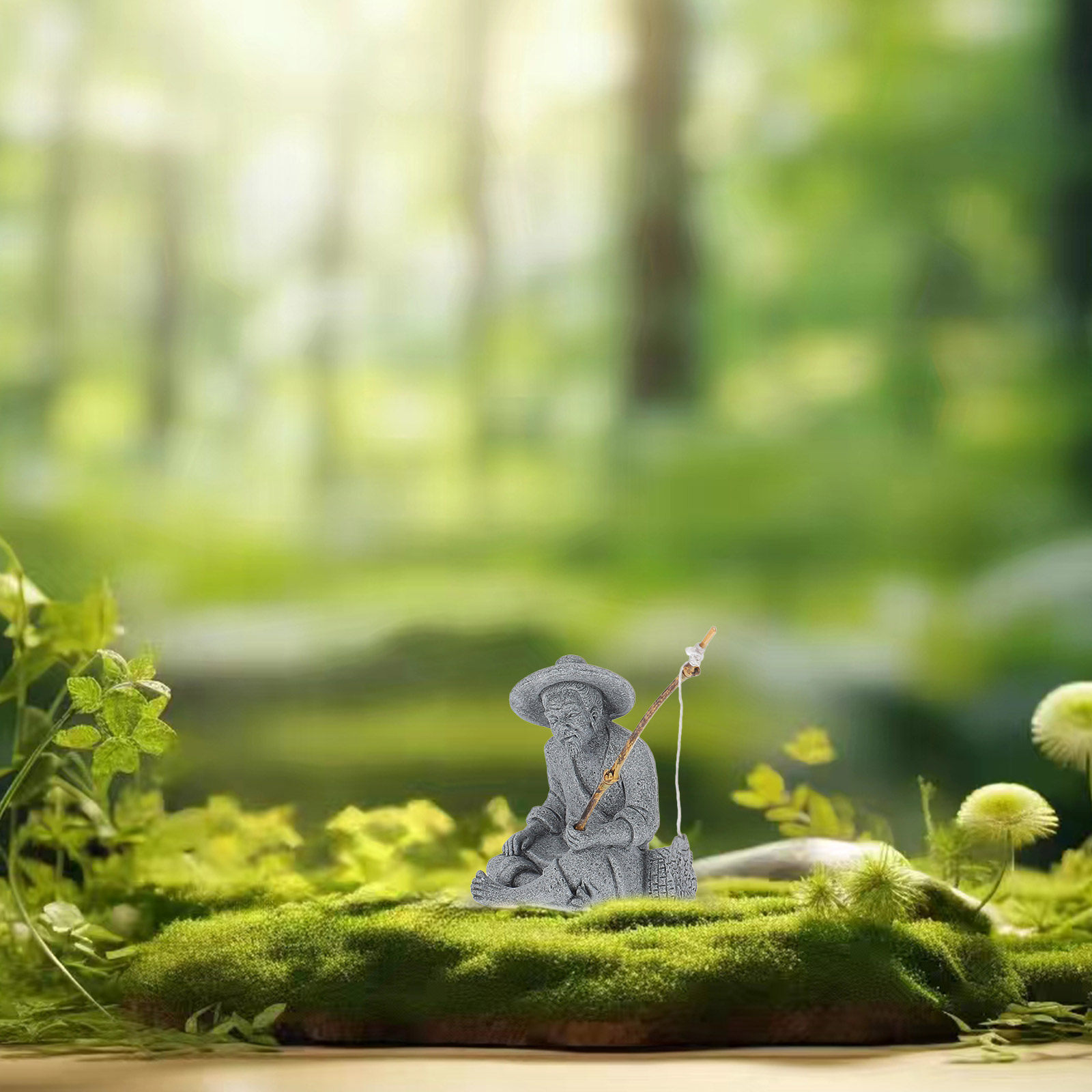 Mini Fisherman Sculpture Detai - Bonsai Garden Design recension och pris