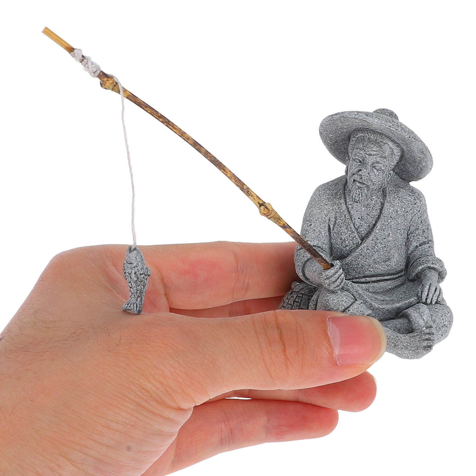Mini Fisherman Sculpture Detai - Bonsai Garden Design recension och pris