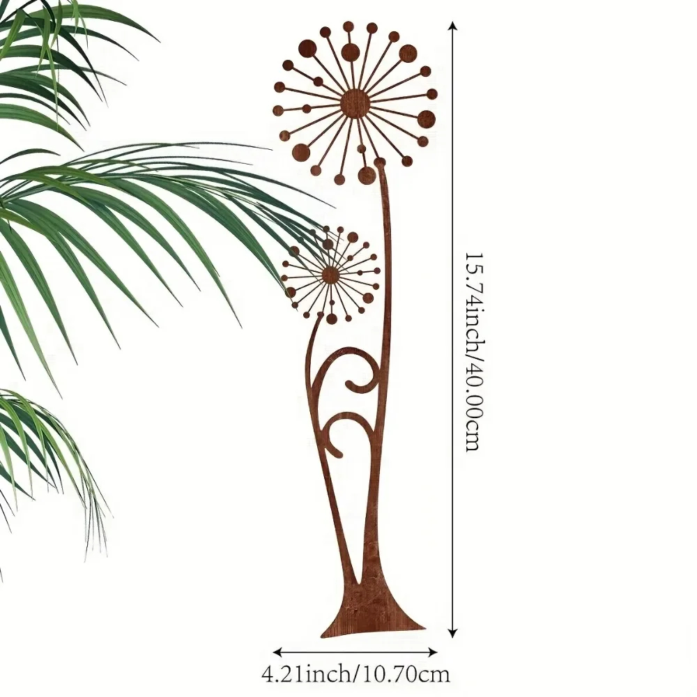 1Pc Rusty Dandelion Flower-Sha - Bonsai Garden Ornaments recension och pris