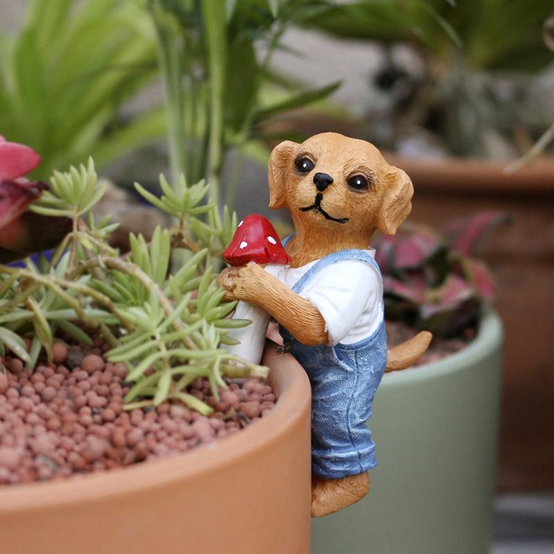 Cute Hanging Dog Figurine Flow - Bonsai Garden Ornaments recension och pris
