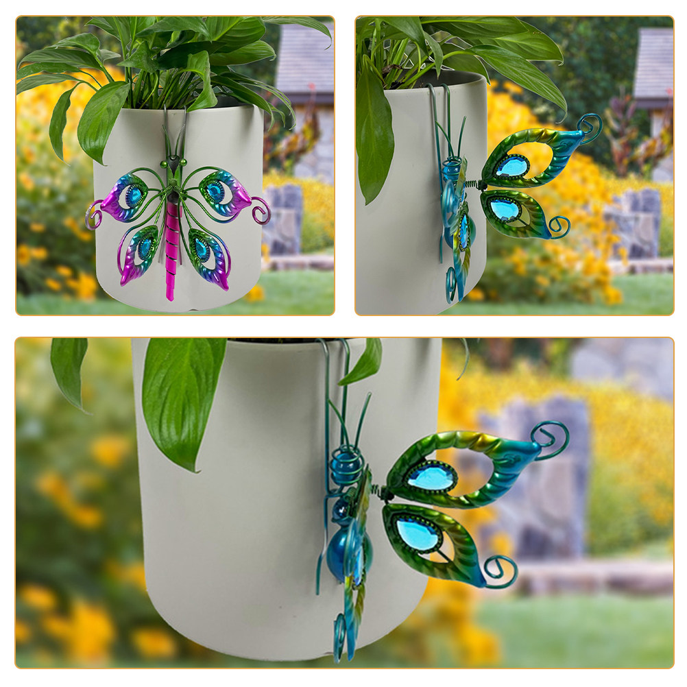 2Pcs Cute Butterfly Iron Plant - Bonsai Garden Ornaments recension och pris
