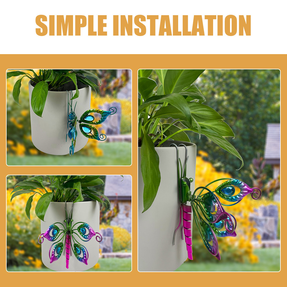 2Pcs Cute Butterfly Iron Plant - Bonsai Garden Ornaments recension och pris